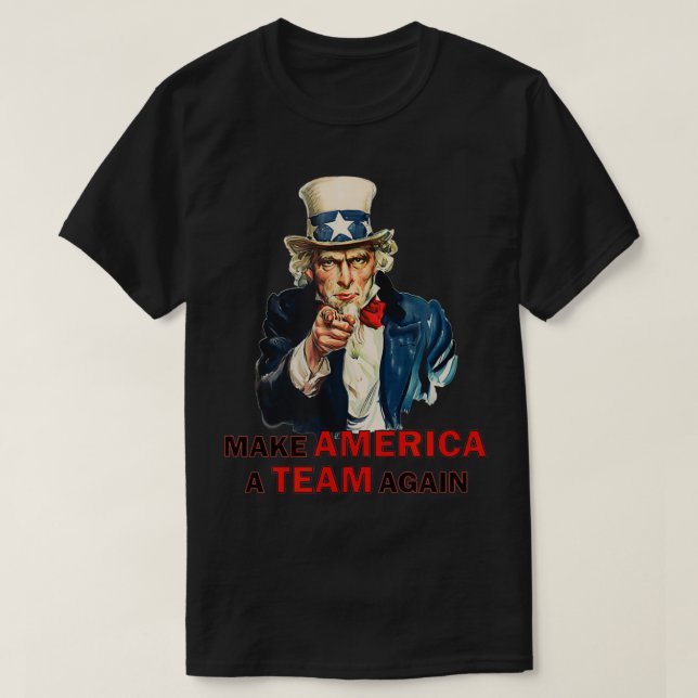 T-shirt Faites de l'Amérique une équipe à nouveau UNCLE SA (Design devant)
