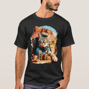 T-shirt Faites Dernier vos souvenirs avec Tourist Cat Desi