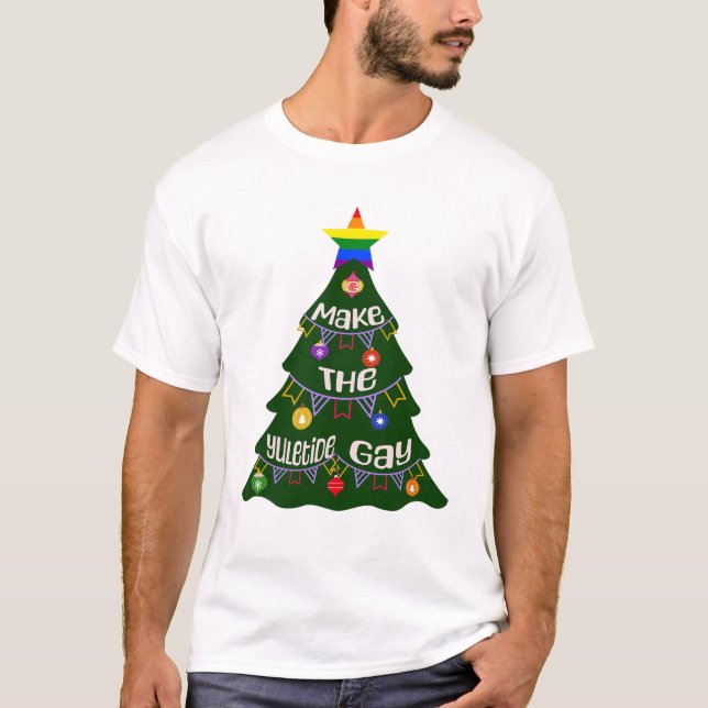 T-shirt Faites du Gay pride Yuletide (Devant)