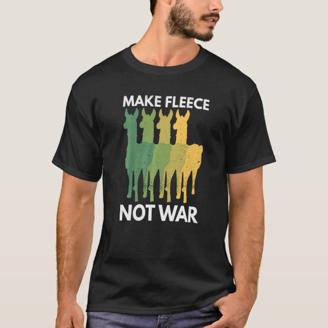 T-shirt Faites Fleece pas War Pun Pour Llama (Devant)