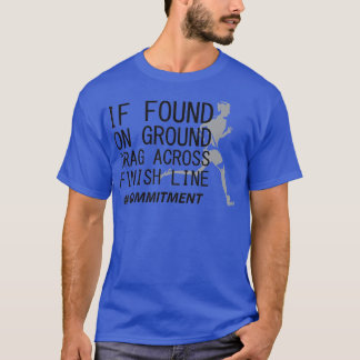T-shirt Faites glisser sur la ligne d'arrivée coureur de f