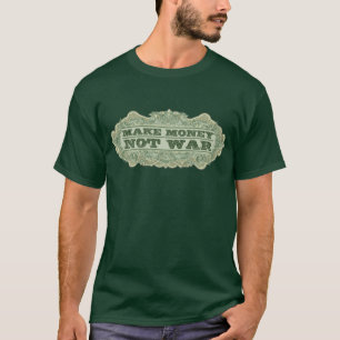 T-shirt Faites la guerre d'argent pas