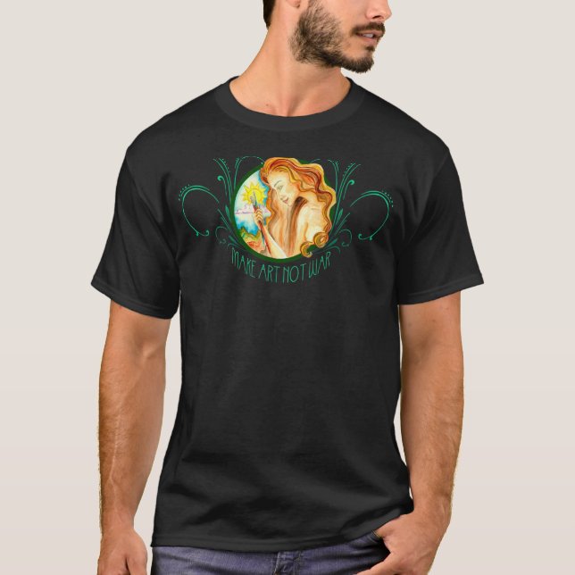T-shirt Faites la guerre d'art pas (Devant)