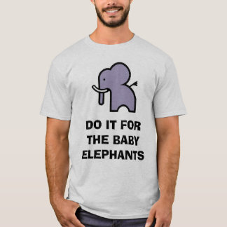 T-shirt Faites-le pour les éléphants de bébé