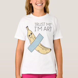 T-shirt Faites-moi confiance Je suis Art, Banane avec band