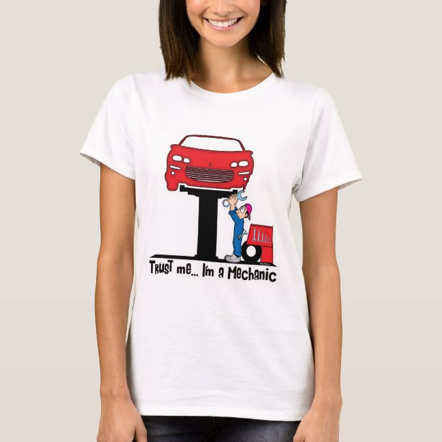 T-shirt Faites-moi confiance Je suis un mécanicien drôle m (Devant)
