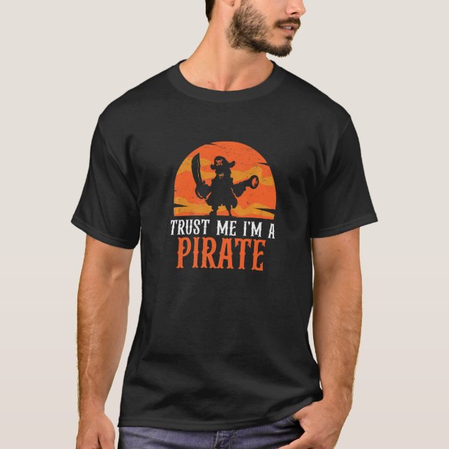 T-shirt Faites-moi confiance Je suis un pirate drôle de ja (Devant)