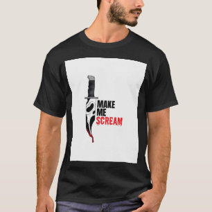 T-shirt Faites-moi crier - Couteau Ghostface