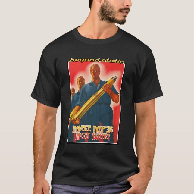 T-shirt Faites MP3 - noir/affiche (Devant)