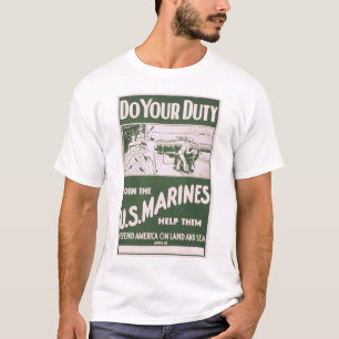 T-shirt Faites votre devoir - joignez les marines des