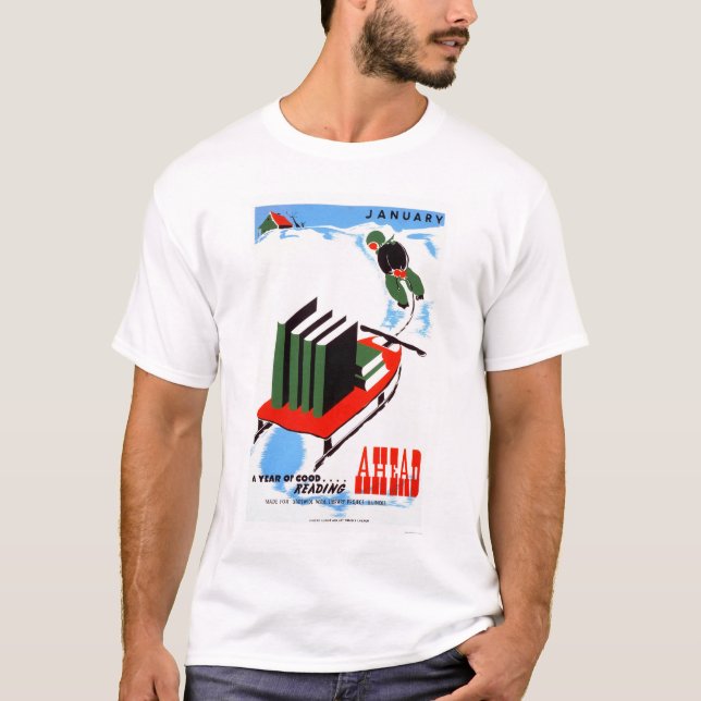 T-shirt Faites votre neige de lecture WPA 1938 (Devant)