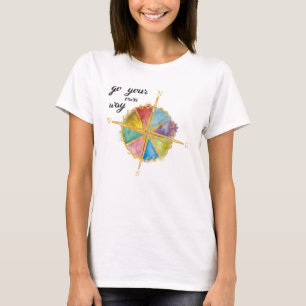 T-shirt Faites Votre Propre Citation Avec Compass Coloré