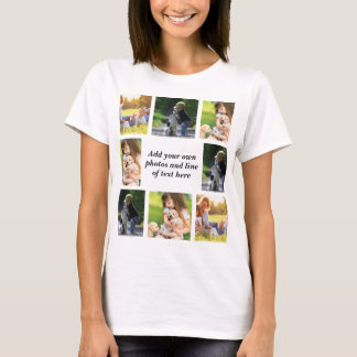 T-shirt Faites votre propre collage photo et texte
