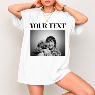 T-shirt Faites Votre Propre Photo Vintage & Texte Cusom 90