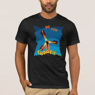 T-shirt Faites-vous tango ? Noir américain d'habillement
