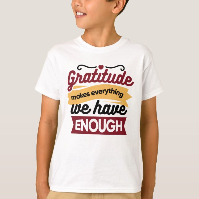 T-shirt Faith and Gratitude Artwork – Uplifting Christian  (Devant)