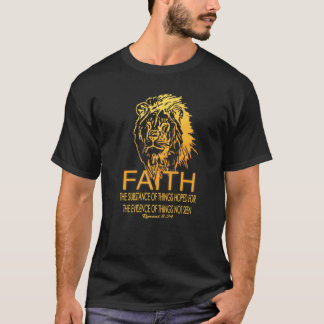 T-shirt Faith Cool Christian Lion Bible Verse Romans 824