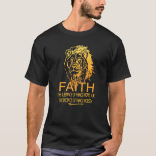 T-shirt Faith Cool Christian Lion Bible Verse Romans 824