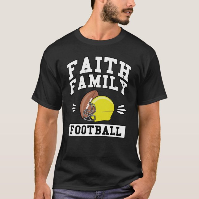 T-shirt Faith Family Football (Devant)