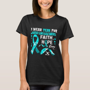 T-shirt Faith Hope Aimer Je Porte Turquoise Pour Le Rein P
