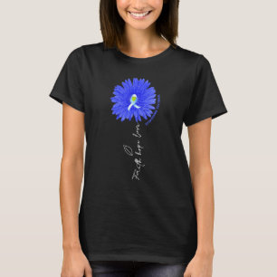 T-shirt Faith Hope Love Blue Sunflower Diabète Sensibilisa