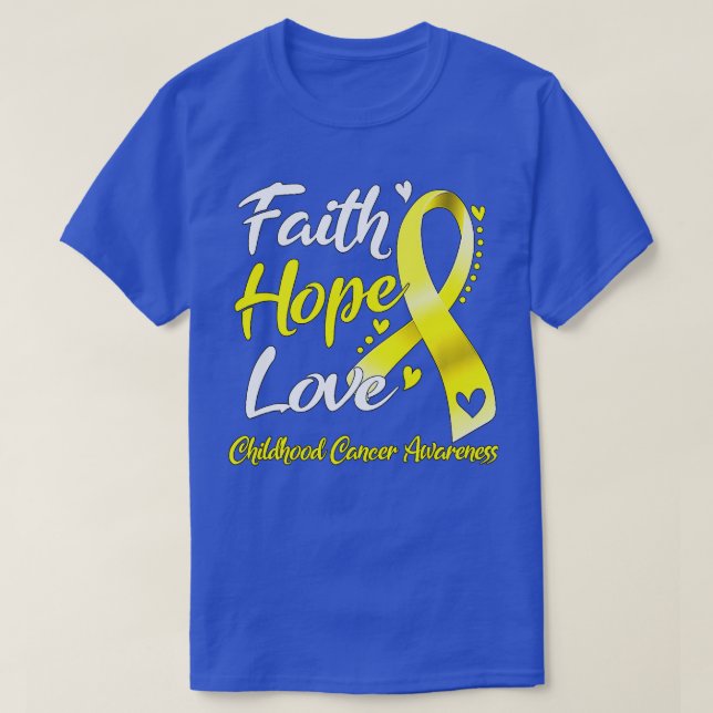 T-shirt Faith Hope Love Childhood Cancer Awareness (1) (Design devant)