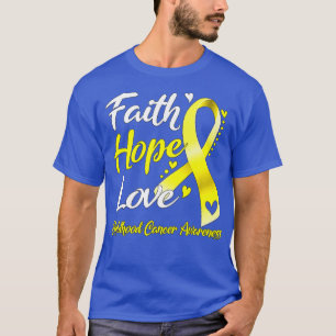 T-shirt Faith Hope Love Childhood Cancer Awareness (1)