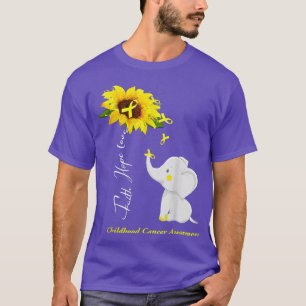 T-shirt Faith Hope Love Childhood Cancer Awareness 1651