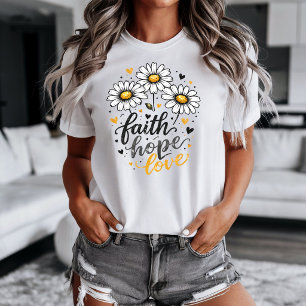T-shirt Faith, Hope, Love & Daisies