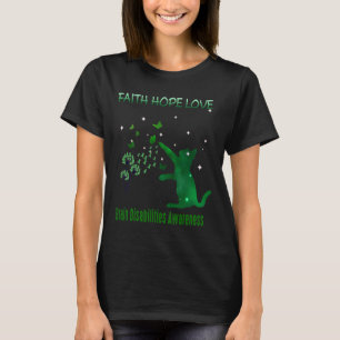 T-shirt Faith Hope Love Incapacité cérébrale Sensibilisati