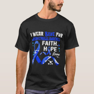 T-shirt Faith Hope Love Je Porte Du Bleu Pour Hydrocéphali