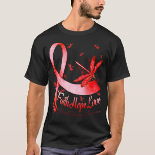 T-shirt Faith Hope Love Maladie cardiaque Sensibilisation