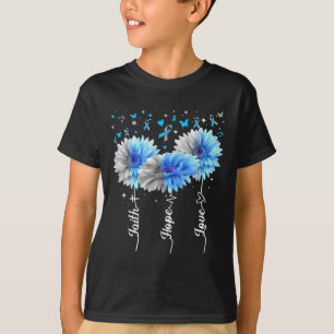 T-shirt Faith Hope Love mignon Daisy Diabetes Sensibilisat