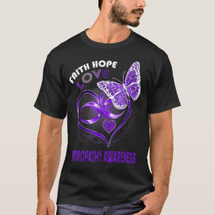T-shirt Faith Hope Love Neuropathie Sensibilisation Heart