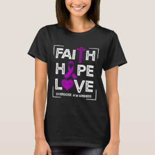 T-shirt Faith Hope Love Overdose Sensibilisation Femmes ch