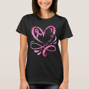 T-shirt Faith Hope Love Pink Ribbon Cancer du sein