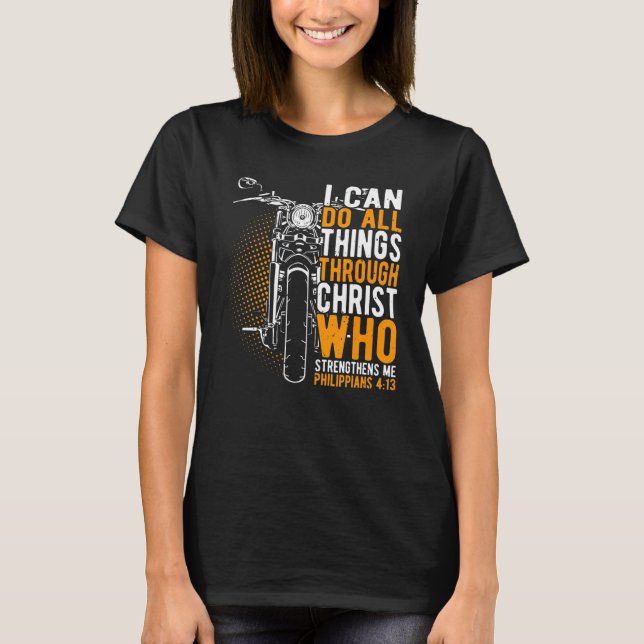 T-shirt Faith I can do all things through christ christian (Devant)