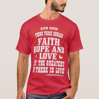 T-shirt Faith Love and Hope is Bible Verse Cadeaux Débarde