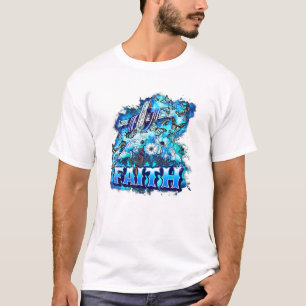 T-shirt Faith Lumière Jésus Retro Faith Papillon Fleur Bib