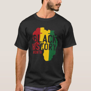 T-shirt Faits Black Histoire Mois Pan Afrique Drapeau Afri