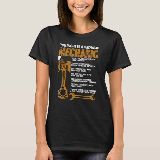 T-shirt Faits mécaniques - Drôle Diesel Mécanique (Devant)