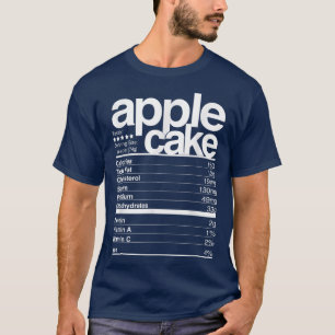 T-shirt Faits nutritionnels du gâteau d'Apple Desserts Han