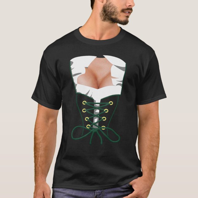 T-shirt Fake Breasts Humour Party Bière Joke Support Neckl (Devant)