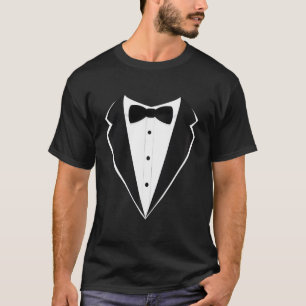 T-shirt Fake Tux Funny Faux Suit Vest Et Cravate Tuxedo Pr