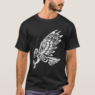 T-shirt Falcon Abstrait Haida Art Pacifique Côte-Nord-Oues