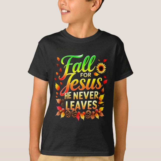 T-shirt Fall Christian Thanksgiving Jesus My Favourite Sea (Devant)
