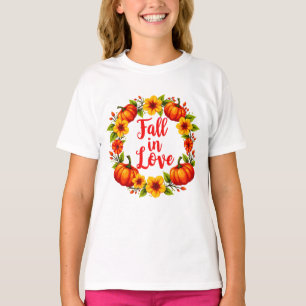 T-shirt Fall in Love : Vibrant Automne Wreath Design