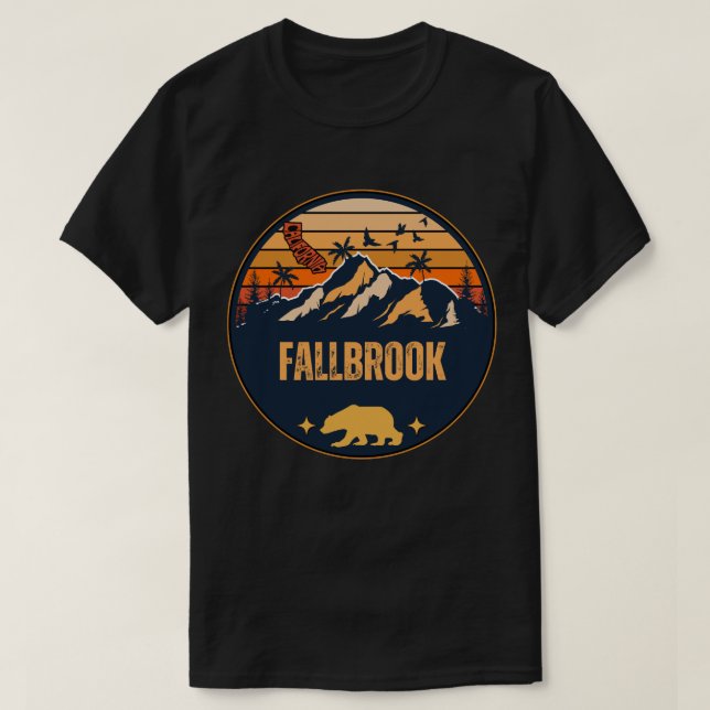 T-shirt Fallbrook, Californie (Design devant)