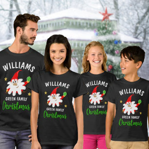 T-shirt familial vert personnalisé