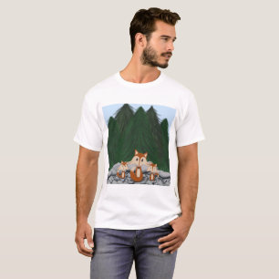 T-shirt Famille adorable de renards